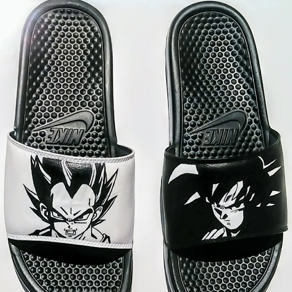 Dragon Ball z custom slides shoes flip flop Nike